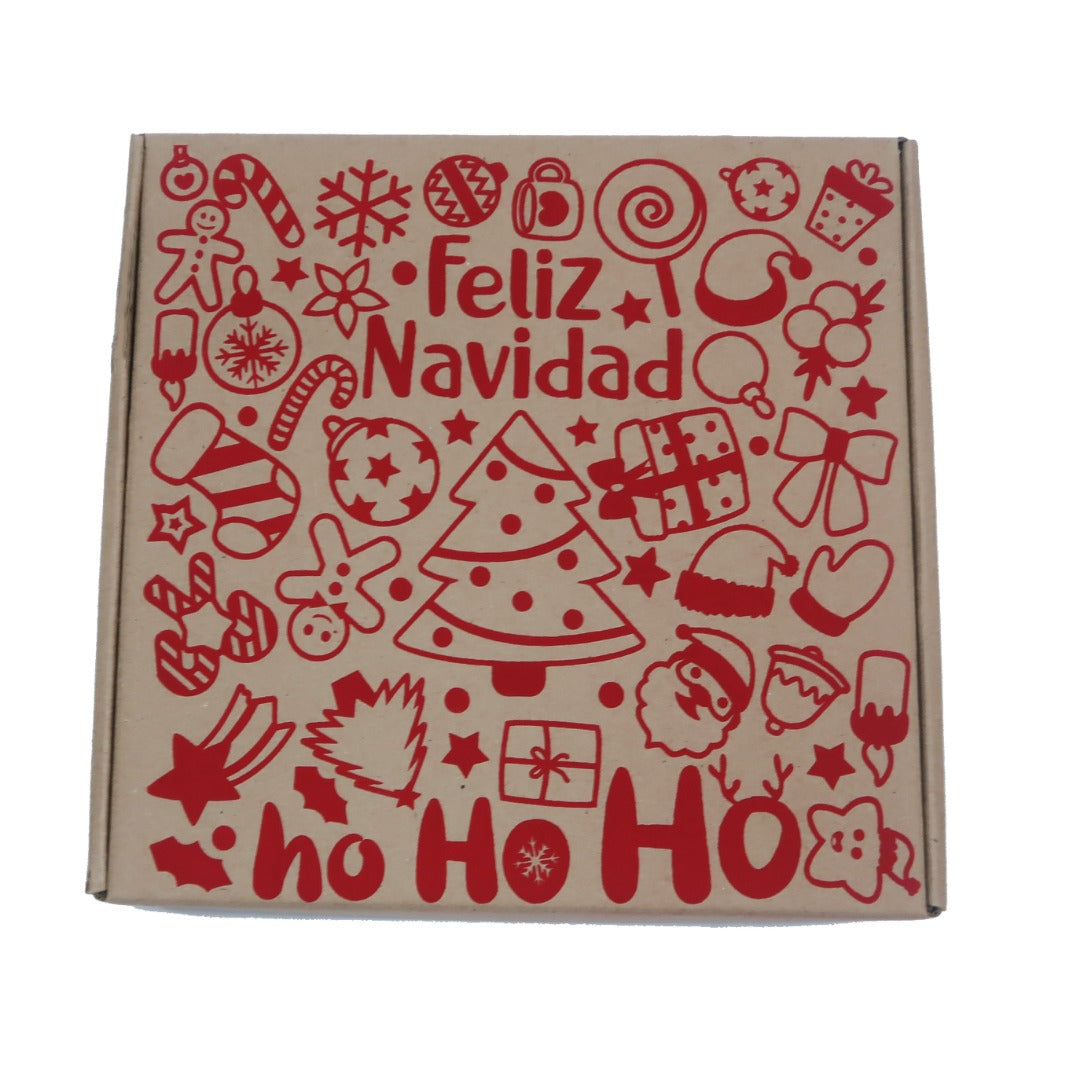 Caja Regalo Carton Mailbox Navidad 28x28x8cm 10 Pzas