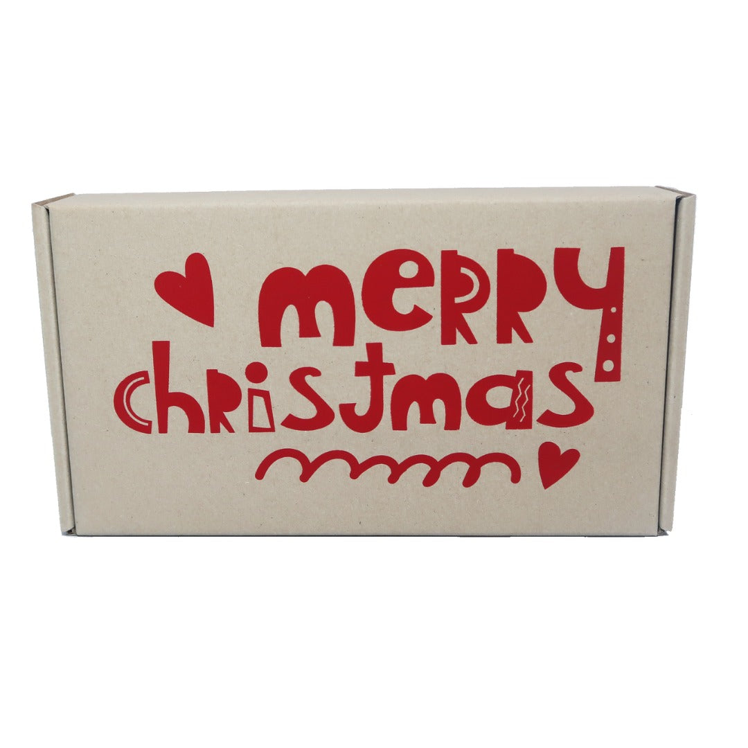 Caja Regalo Carton Mailbox Navidad Merry Chirstma 30x17x6cm 10 Pzas