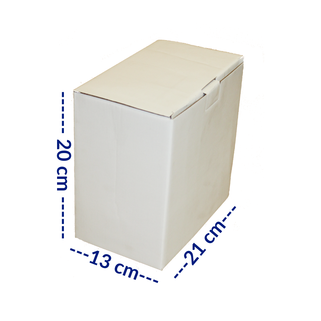 CAJAS RECTANGULARES MICROCORRUGADO BLANCO 21x13x20 cm