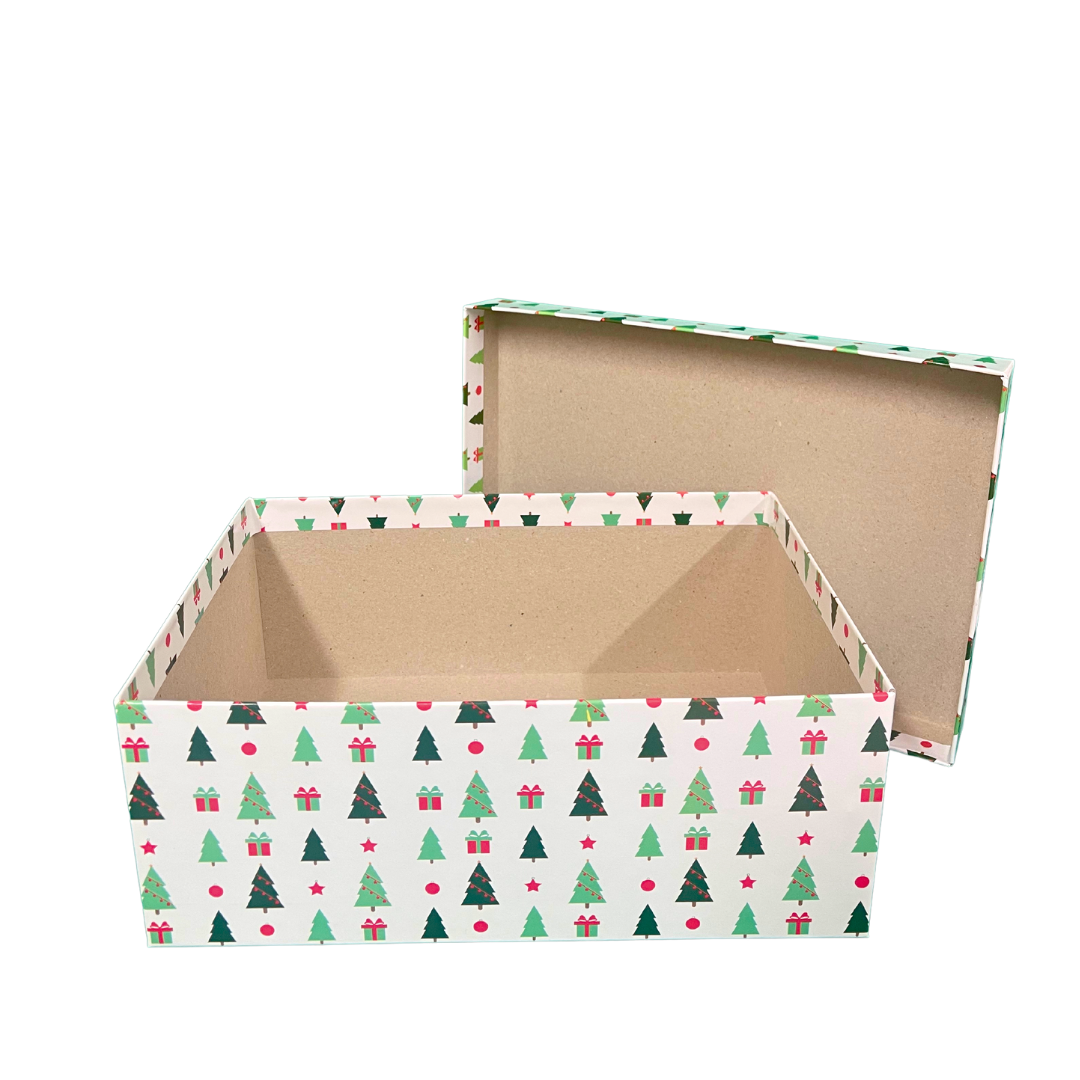 Caja Rígida Navidad Pinos