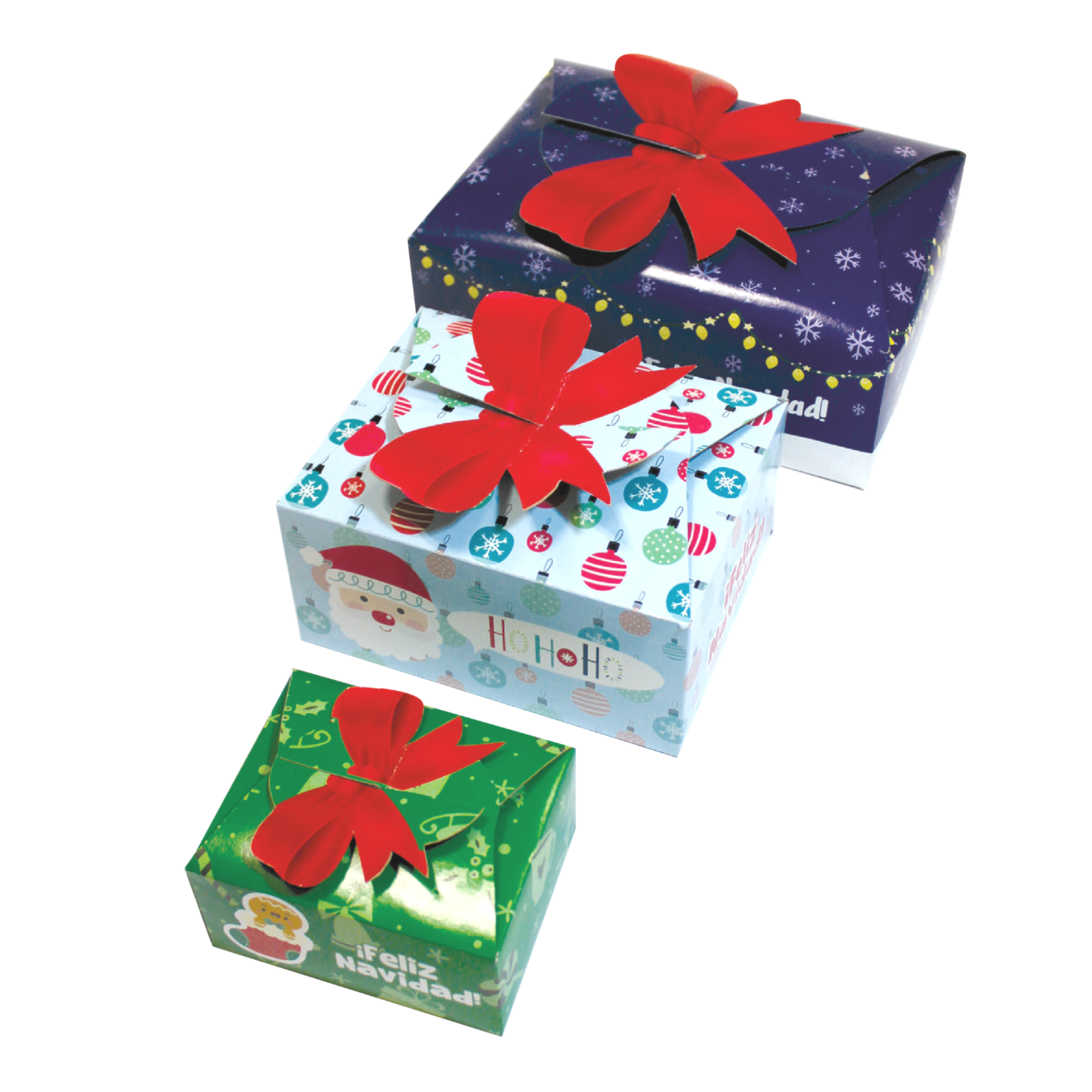 Cajas Para Regalo Navidad Envoltura Cartón 30 Pzas Moño – ENCAJATODO