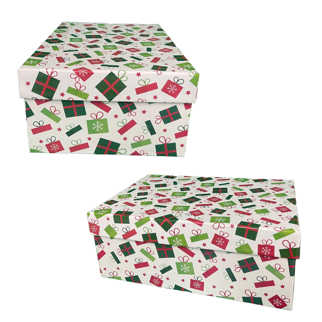 Caja Regalo Carton Mailbox Feliz Navidad 27x20x8cm 10 Pzas – ENCAJATODO