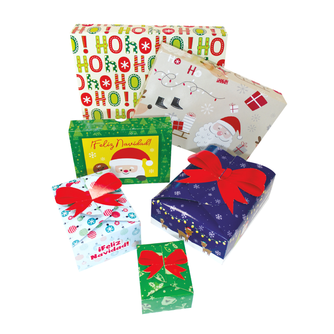 Caja Regalo Carton Mailbox Feliz Navidad 27x20x8cm 10 Pzas – ENCAJATODO