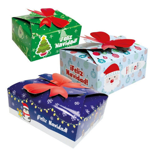 Cajas Moños 3d Regalo Navideñas 6 piezas por paquete