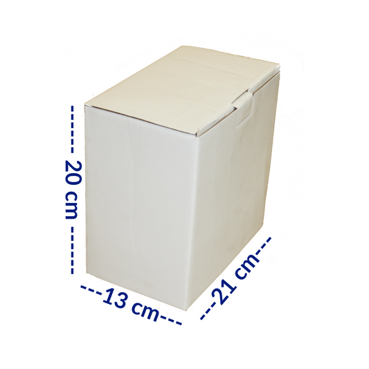 CAJAS RECTANGULARES MICROCORRUGADO BLANCO 21x13x20 cm